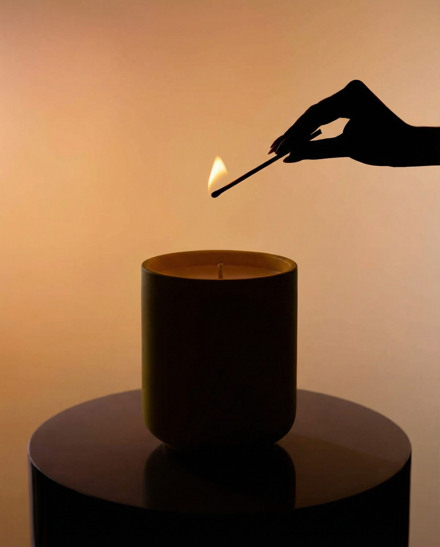 Difusión del aroma en una vela aromática